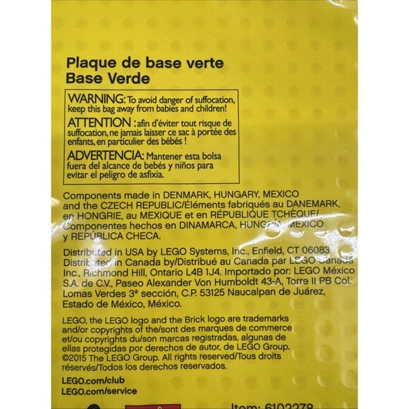 LEGO Classic Green Baseplate Supplement Lot of 2 10700 Building 10"x10" NEW - Picture 4 of 6